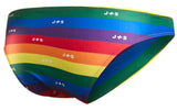 JUSTIN+SIMON Men's Underwear XSJ01 Classic Bikini Color Pride Flag