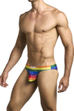 JUSTIN+SIMON Men's Underwear XSJ01 Classic Bikini Color Pride Flag