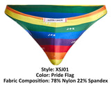 JUSTIN+SIMON Men's Underwear XSJ01 Classic Bikini Color Pride Flag