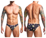 JUSTIN+SIMON Men's Underwear XSJ01 Classic Bikini Color Psycodelic