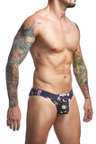 JUSTIN+SIMON Men's Underwear XSJ01 Classic Bikini Color Psycodelic