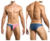 JUSTIN+SIMON Men's Underwear XSJ01 Classic Bikini Color USA Flag