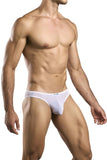 JUSTIN+SIMON Men's Underwear XSJ01 Classic Bikini Color White Mesh