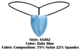 JUSTIN+SIMON Men's Underwear XSJ02 Classic G-String Color Baby Blue