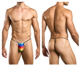 JUSTIN+SIMON Men's Underwear XSJ02 Classic G-String Color Pride Flag