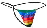 JUSTIN+SIMON Men's Underwear XSJ02 Classic G-String Color Pride Flag