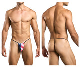 JUSTIN+SIMON Men's Underwear XSJ02 Classic G-String Color USA Flag