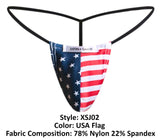 JUSTIN+SIMON Men's Underwear XSJ02 Classic G-String Color USA Flag