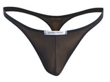JUSTIN+SIMON Men's Underwear XSJ03 Classic Thongs Color Black Mesh