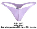 JUSTIN+SIMON Men's Underwear XSJ03 Classic Thongs Color Lilac