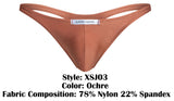 JUSTIN+SIMON Men's Underwear XSJ03 Classic Thongs Color Ochre