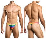 JUSTIN+SIMON Men's Underwear XSJ03 Classic Thongs Color Pride Flag