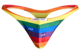 JUSTIN+SIMON Men's Underwear XSJ03 Classic Thongs Color Pride Flag