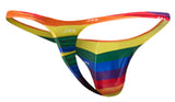 JUSTIN+SIMON Men's Underwear XSJ03 Classic Thongs Color Pride Flag