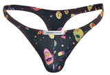 JUSTIN+SIMON Men's Underwear XSJ03 Classic Thongs Color Psycodelic