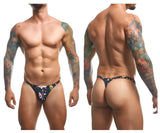 JUSTIN+SIMON Men's Underwear XSJ03 Classic Thongs Color Psycodelic