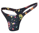JUSTIN+SIMON Men's Underwear XSJ03 Classic Thongs Color Psycodelic
