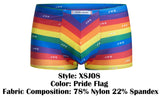 JUSTIN+SIMON Men's Underwear XSJ08 Classic Boxer Color Pride Flag
