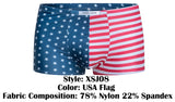 JUSTIN+SIMON Men's Underwear XSJ08 Classic Boxer Color USA Flag