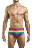 JUSTIN+SIMON Men's Underwear XSJ09 Running Shorts Color Pride Flag