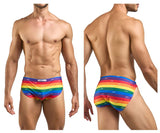 JUSTIN+SIMON Men's Underwear XSJ09 Running Shorts Color Pride Flag