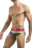 JUSTIN+SIMON Men's Underwear XSJ09 Running Shorts Color Pride Flag