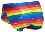 JUSTIN+SIMON Men's Underwear XSJ09 Running Shorts Color Pride Flag