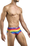 JUSTIN+SIMON Men's Underwear XSJ09 Running Shorts Color Pride Flag