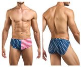 JUSTIN+SIMON Men's Underwear XSJ09 Running Shorts Color USA Flag