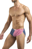 JUSTIN+SIMON Men's Underwear XSJ09 Running Shorts Color USA Flag