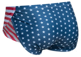 JUSTIN+SIMON Men's Underwear XSJ09 Running Shorts Color USA Flag
