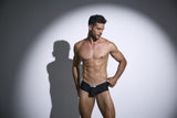 JUSTIN+SIMON XSJ13 Cheeky Bulge Boxer Color Peach Black