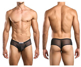 JUSTIN+SIMON Men's Underwear XSJ22 Cheek Briefs Color Black