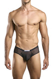 JUSTIN+SIMON Men's Underwear XSJ22 Cheek Briefs Color Black