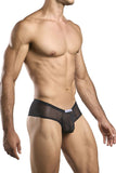 JUSTIN+SIMON Men's Underwear XSJ22 Cheek Briefs Color Black Mesh