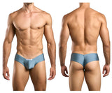 JUSTIN+SIMON Men's Underwear XSJ22 Cheek Briefs Color Metal Green