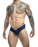 JUSTIN+SIMON Men's Underwear XSJ22 Cheek Briefs Color Navy