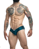 JUSTIN+SIMON Men's Underwear XSJ22 Cheek Briefs Color Opal Green