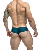 JUSTIN+SIMON Men's Underwear XSJ22 Cheek Briefs Color Opal Green