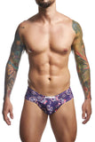 JUSTIN+SIMON Men's Underwear XSJ22 Cheek Briefs Color Pride