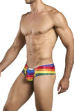 JUSTIN+SIMON Men's Underwear XSJ22 Cheek Briefs Color Pride Flag