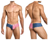JUSTIN+SIMON Men's Underwear XSJ22 Cheek Briefs Color USA Flag