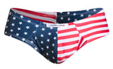 JUSTIN+SIMON Men's Underwear XSJ22 Cheek Briefs Color USA Flag