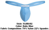JUSTIN+SIMON Men's Underwear XSJBU02 Bulge Thongs Color Baby Blue