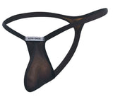 JUSTIN+SIMON Men's Underwear XSJBU02 Bulge Thongs Color Black Mesh