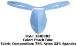 JUSTIN+SIMON XSJBU02 Bulge Thongs Color Peach Blue