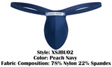 JUSTIN+SIMON XSJBU02 Bulge Thongs Color Peach Navy