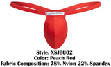 JUSTIN+SIMON Men's Underwear XSJBU02 Bulge Thongs Color Peach Red