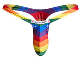 JUSTIN+SIMON Men's Underwear XSJBU02 Bulge Thongs Color Pride Flag