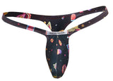 JUSTIN+SIMON Men's Underwear XSJBU02 Bulge Thongs Color Psycodelic